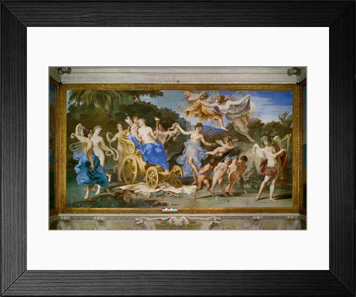Framed Print : Representations of Cupid with Triumph of Venus, by Carlo Cignali, 1679 - 1680 about, 17th Century, fresco, - Italy, Emilia Romagna, Parma, Ducal Palace, Sala dellAmore