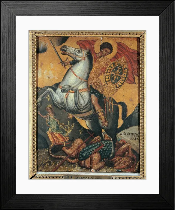 Framed Print : St George and the Dragon, by Mercorio, 16th Century - 17th Century, - Italy, Lombardy, Cremona, Civic Picture Gallery Framed Print : St George and the Dragon, by Mercorio, 16th Century - 17th Century, - Italy, Lombardy, Cremona, Civic Picture Gallery