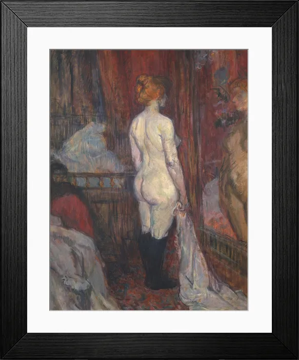 Framed Print : Woman before a Mirror, by Henri de Toulouse-Lautrec, 1897, French Post-Impressionist oil painting Framed Print : Woman before a Mirror, by Henri de Toulouse-Lautrec, 1897, French Post-Impressionist oil painting