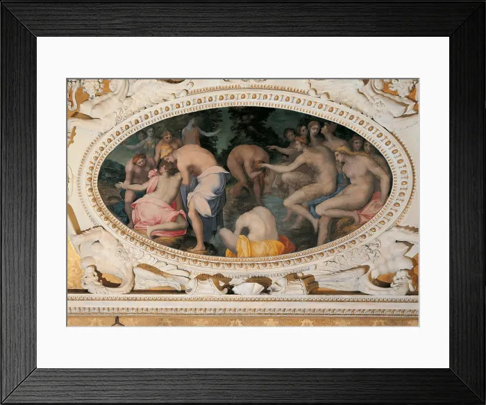 Framed Print : Callisto at Bath, by Unknown Artist, 1550 about, 16th Century, fresco, - Italy, Lazio, Rome, Palazzo Spada, Room Callisto. All Framed Print : Callisto at Bath, by Unknown Artist, 1550 about, 16th Century, fresco, - Italy, Lazio, Rome, Palazzo Spada, Room Callisto. All