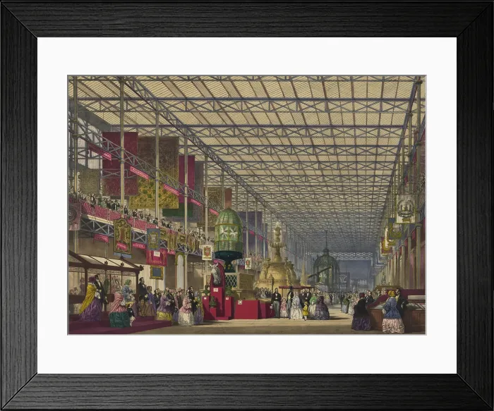 Framed Print : The British nave of the Great Industrial Exhibition of 1851. Displayed items include light house beacons a telescope and statues. (BSLOC_2010_18_81) Framed Print : The British nave of the Great Industrial Exhibition of 1851. Displayed items include light house beacons a telescope and statues. (BSLOC_2010_18_81)
