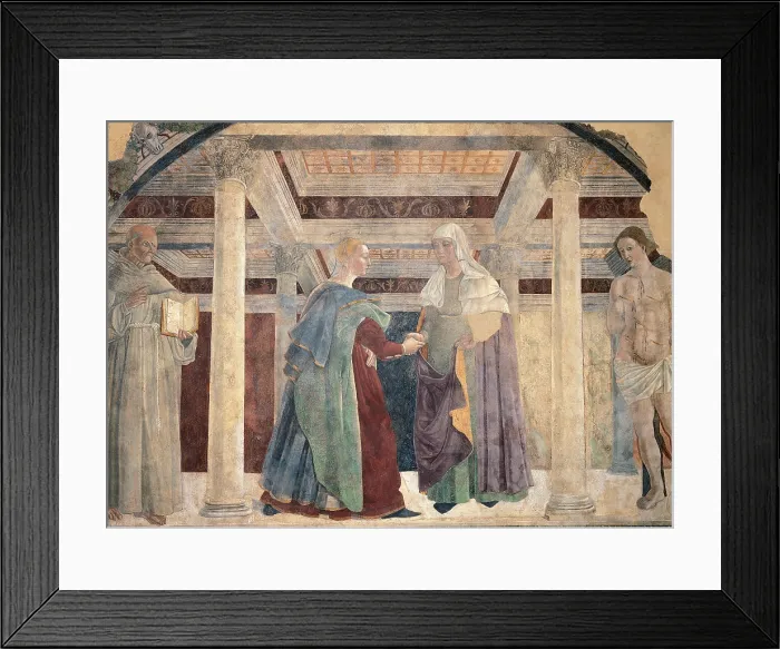 Framed Print : Visitation, by Lorentino dArezzo, about, 15th Century, - Italy, Tuscany, Arezzo, San Francesco Church, SantAntonio da Padua Chapel. All Framed Print : Visitation, by Lorentino dArezzo, about, 15th Century, - Italy, Tuscany, Arezzo, San Francesco Church, SantAntonio da Padua Chapel. All