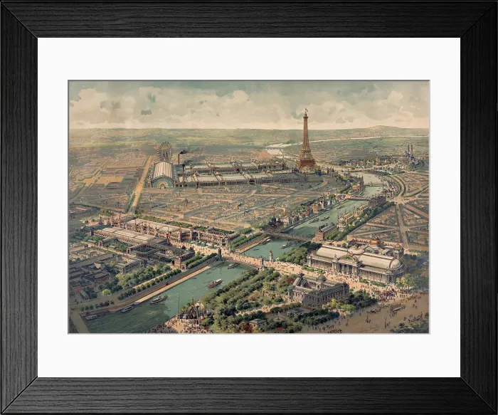 Framed Print : Panoramic view of the Universal Exposition in Paris in 1900