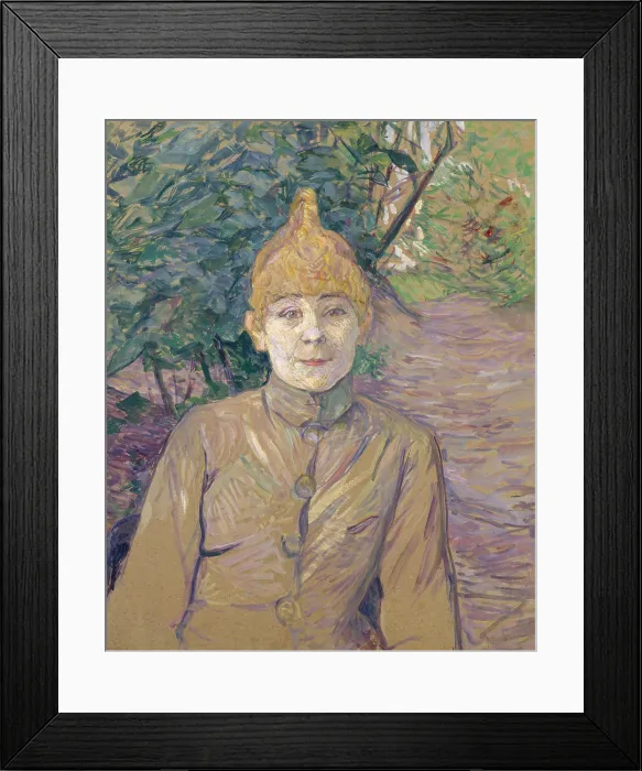 Framed Print : The Streetwalker, by Henri de Toulouse-Lautrec, 1890-91, French Post-Impressionist oil painting. The nickname of woman was La Casque dOr (Golden Helmet), referring to her wig