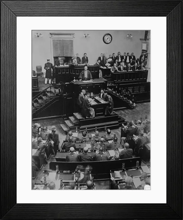 Framed Print : The House of Representatives, the lower house of the Japanese Diet, c. 1910. Japans first modern legislature established by the Meiji Constitution of 1889 (BSLOC_2017_2_75)