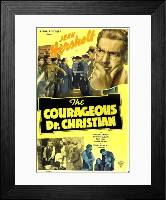 Framed Print : THE COURAGEOUS DOCTOR CHRISTIAN, US poster, top right: Jean Hersholt, 1940