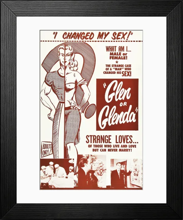 Framed Print : GLEN OR GLENDA, Edward D. Wood Jr. Dolores Fuller, Timothy Farrell, 1953 Framed Print : GLEN OR GLENDA, Edward D. Wood Jr. Dolores Fuller, Timothy Farrell, 1953