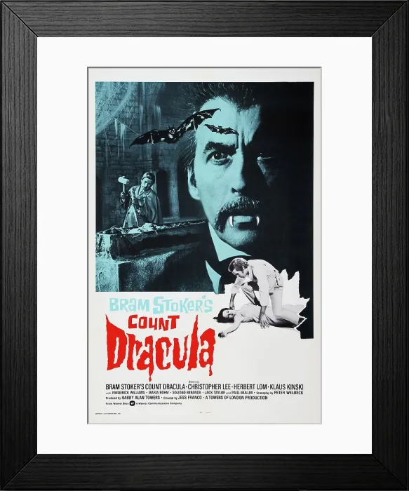Framed Print : COUNT DRACULA, US poster art, Christopher Lee, 1970 Framed Print : COUNT DRACULA, US poster art, Christopher Lee, 1970