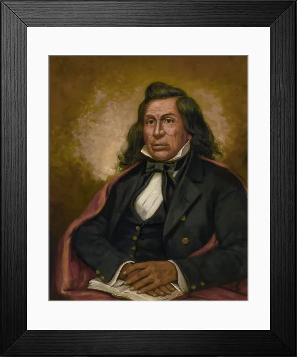 Framed Print : LITTLE CROW, by Henry H. Cross, American painting, oil on canvas. Little Crow was Chief of the Mdewakanton Lakota people in Minnesota during the Dakota War of 1862 Framed Print : LITTLE CROW, by Henry H. Cross, American painting, oil on canvas. Little Crow was Chief of the Mdewakanton Lakota people in Minnesota during the Dakota War of 1862