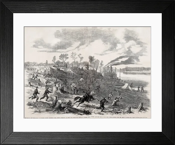 Framed Print : US Civil War, Battle of Shiloh, also called the Battle of Pittsburg Landing, Tennessee, April 6-7, 1862 Framed Print : US Civil War, Battle of Shiloh, also called the Battle of Pittsburg Landing, Tennessee, April 6-7, 1862