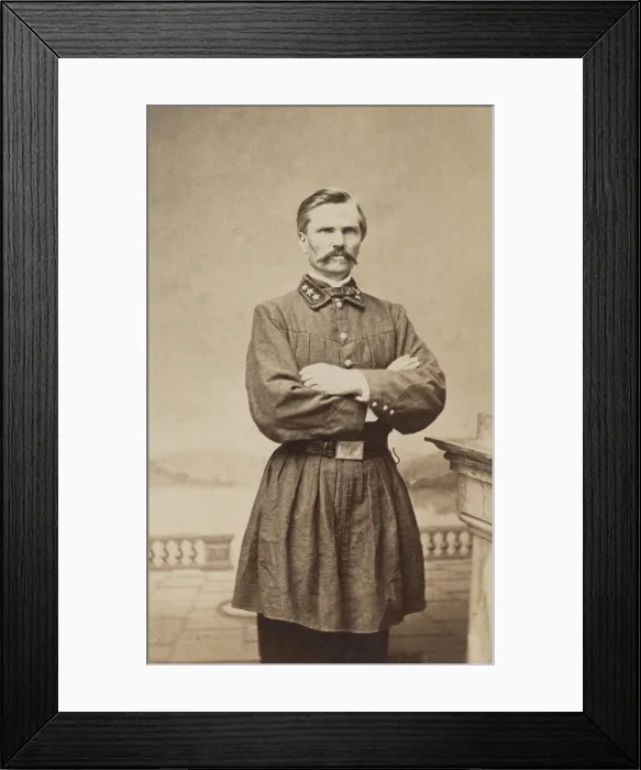 Framed Print : Confederate General Simon Bolivar Bruckner. After he surrendered Fort Donelson to Union General Ulysses Grant, on Feb