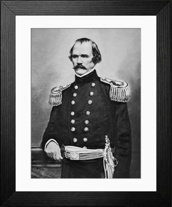 Framed Print : Confederate General, Albert Sidney Johnston, in portrait made prior to the US Civil War