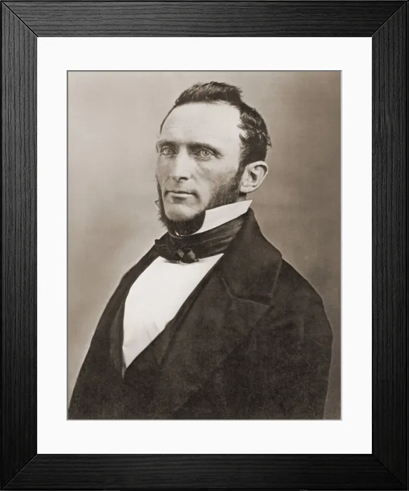 Framed Print : Thomas Stonewall Jackson, in 1855 by H.B. Hull. Jackson was then a teacher at the Virginia Military Institute (BSLOC_2018_8_136)