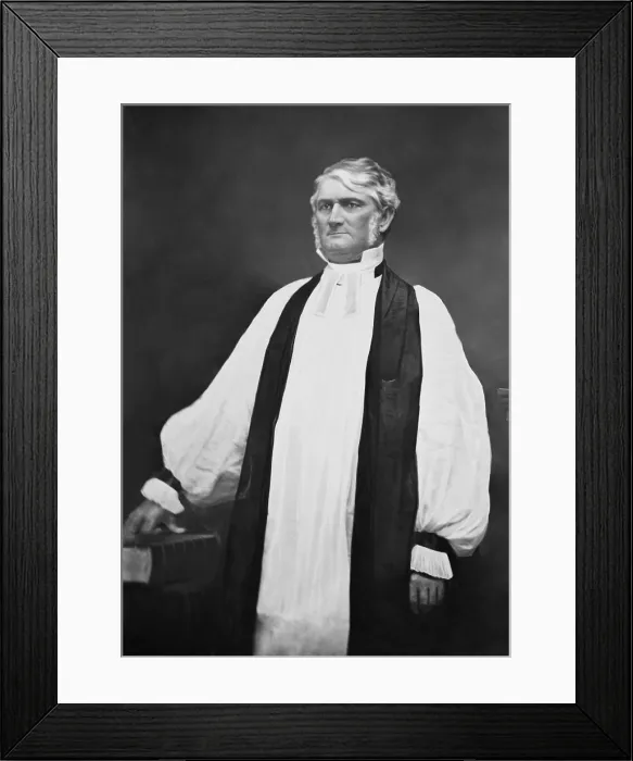 Framed Print : Confederate General, Leonidas Polk, c. 1860, in his vestments as the Episcopalian Bishop of Louisiana. As a political general, he was poor field commander