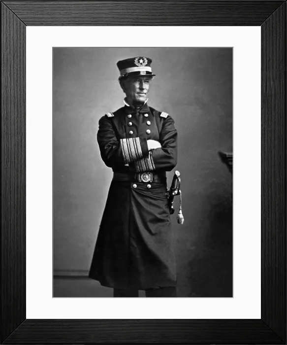 Framed Print : Admiral David Farragut, served in the US Navy from 1810 until his death in 1870. He fought in the War of 1812, the Mexican War, and the US Civil War Framed Print : Admiral David Farragut, served in the US Navy from 1810 until his death in 1870. He fought in the War of 1812, the Mexican War, and the US Civil War