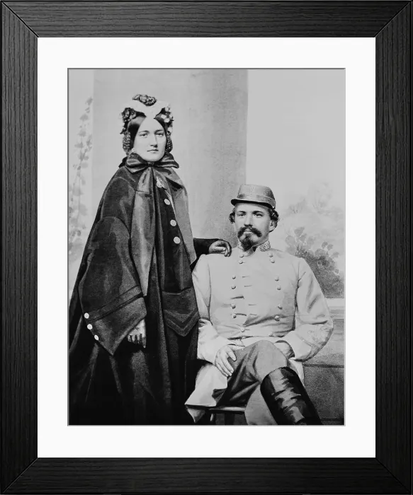 Framed Print : Confederate General, John Hunt Morgan, with his new 2nd wife Martha Ready, the daughter of Tennessee United States Representative Charles Ready Framed Print : Confederate General, John Hunt Morgan, with his new 2nd wife Martha Ready, the daughter of Tennessee United States Representative Charles Ready