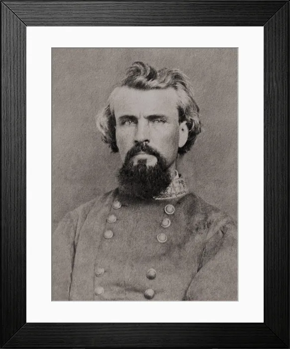 Framed Print : Confederate General, Nathan Bedford Forrest, c. 1861-65, fought at the Battles of Fort Donelson and Shiloh in 1862 Framed Print : Confederate General, Nathan Bedford Forrest, c. 1861-65, fought at the Battles of Fort Donelson and Shiloh in 1862
