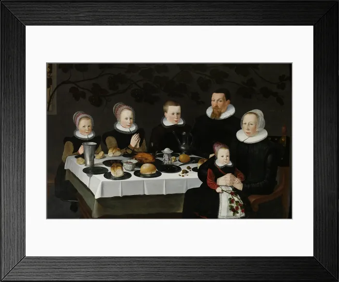 Framed Print : Family Portrait, by Anonymous artist, 1627, Dutch painting, oil on panel