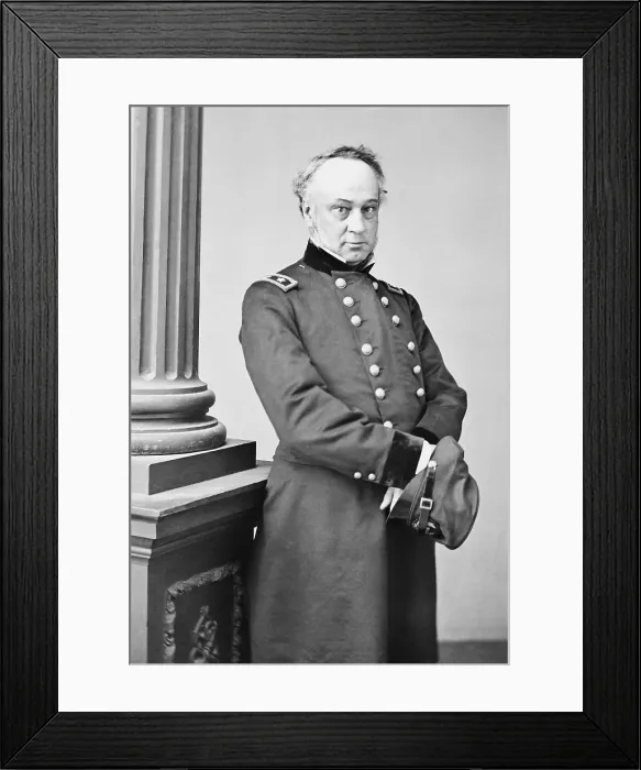Framed Print : Union Major General Henry W. Halleck, c. 1860-65. He commanded operations in the Western Theater of the US Civil War from 1861-62. Halleck was Brig