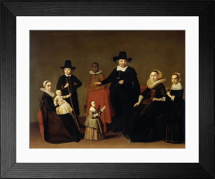 Framed Print : Family Group with a Black Man, by Willem Duyster, 1631-33, Dutch painting, oil on panel Framed Print : Family Group with a Black Man, by Willem Duyster, 1631-33, Dutch painting, oil on panel
