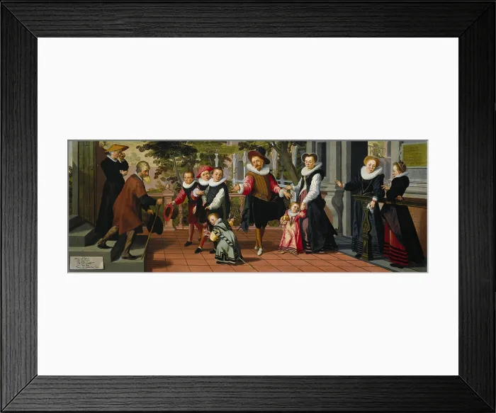 Framed Print : Rich Children, Poor Parents, Aert Pietersz and Pieter Pietersz, 1599, Dutch painting, oil on panel