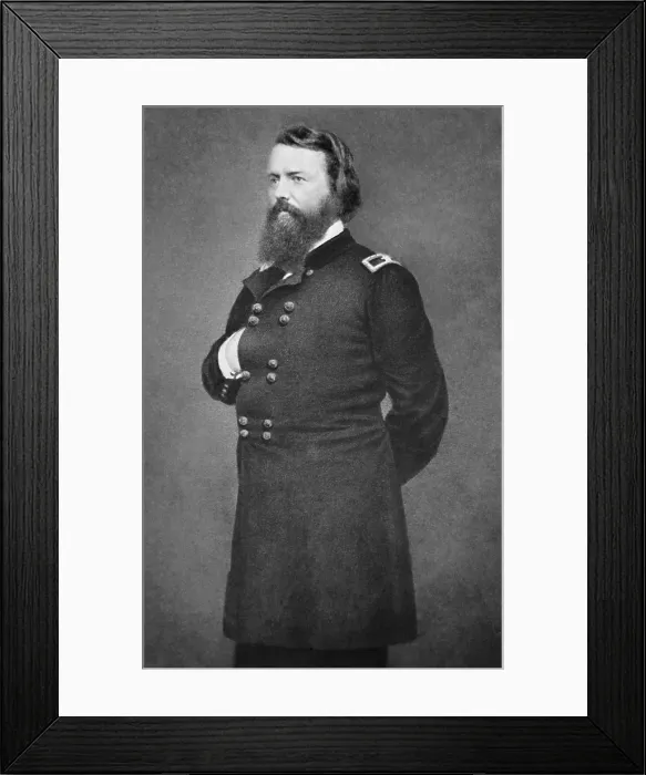 Framed Print : Union General John Pope was promoted to command the Army of Virginia in July 1862, during the US Civil War. After his defeat in the 2nd Battle of Bull Run, he was replaced by Gen