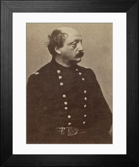 Framed Print : Civil War Union Maj. Gen. Benjamin Butler was in command of Fort Monroe on the James River in Virginia