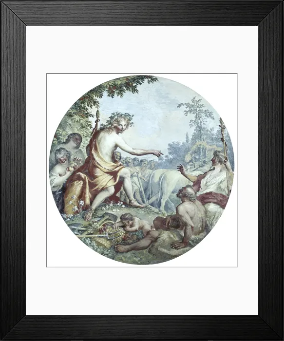 Framed Print : Four Seasons, by Fedele Fischetti, ca. 1750 - 1789, 18th Century, fresco - Italy, Campania, Caserta, Royal Little House of Belvedere. Whole artwork view