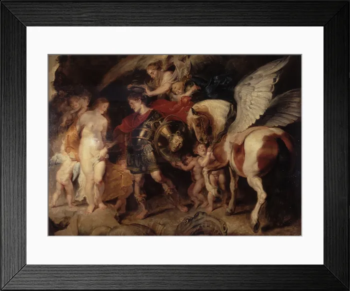 Framed Print : Perseus Freeing Andromeda, by Peter Paul Rubens, 1622, 17th Century, oil on board taken on canvas - Russia, St. Petersburg, The State Hermitage Museum. Whole artwork view Framed Print : Perseus Freeing Andromeda, by Peter Paul Rubens, 1622, 17th Century, oil on board taken on canvas - Russia, St. Petersburg, The State Hermitage Museum. Whole artwork view
