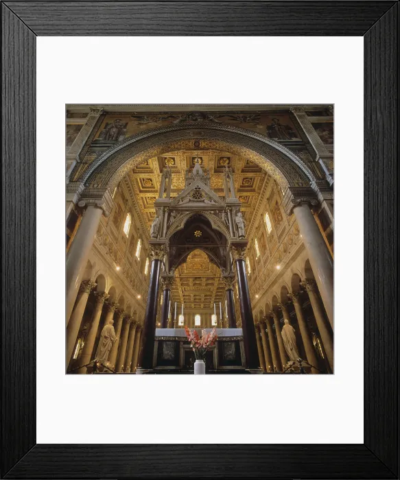 Framed Print : Basilica of St. Paul outside the Walls (Basilica di San Paolo fuori le Mura), by Belli Pasquale, 4th Century - Italy, Latium, Rome, Basilica of St. Paul outside the Walls. Detail Framed Print : Basilica of St. Paul outside the Walls (Basilica di San Paolo fuori le Mura), by Belli Pasquale, 4th Century - Italy, Latium, Rome, Basilica of St. Paul outside the Walls. Detail