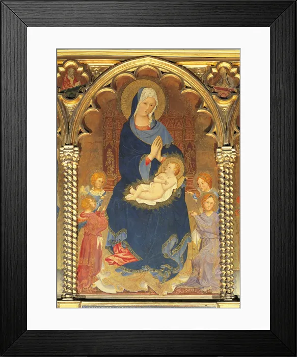 Framed Print : Polyptych of SantElena, by Michele di Matteo, 1427 - 1437 about, 15th Century, tempera and oil on panel