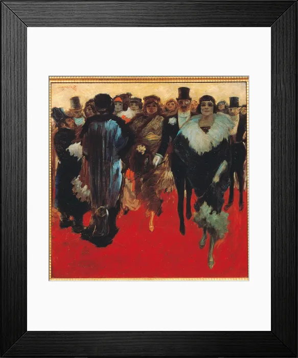 Framed Print : High Society, by Aroldo Bonzagni, 1910, 20th Century, oil on canvas, cm 102 x 102 - Italy, Lombardy, Milan, Private Collection. All