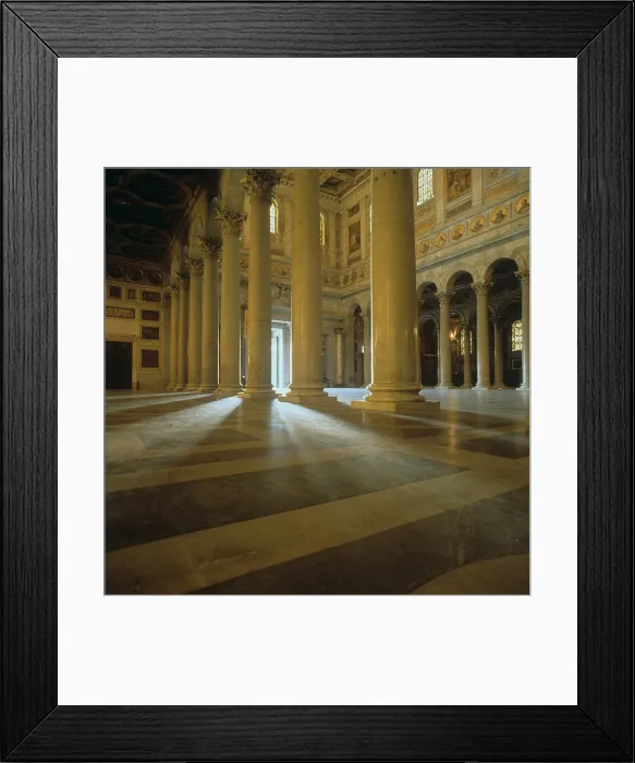Framed Print : Basilica of St. Paul outside the Walls (Basilica di San Paolo fuori le Mura), by Pasquale Belli, 4th Century - Italy, Latium, Rome, Basilica of St. Paul outside the Walls. Detail Framed Print : Basilica of St. Paul outside the Walls (Basilica di San Paolo fuori le Mura), by Pasquale Belli, 4th Century - Italy, Latium, Rome, Basilica of St. Paul outside the Walls. Detail
