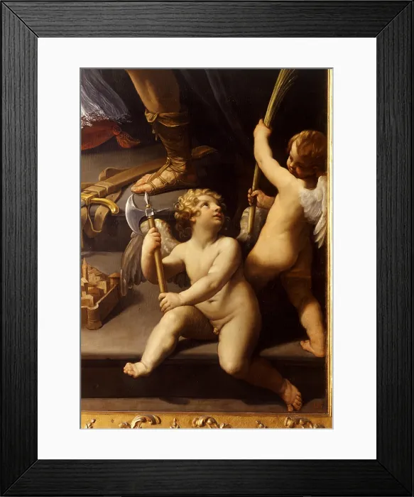 Framed Print : Lament over the Body of Christ (Piet dei Mendicanti), by Guido Reni, 1613 - 1616 about, 17th Century, oil on canvas, cm 704 x 341 - Italy, Emilia Romagna, Bologna