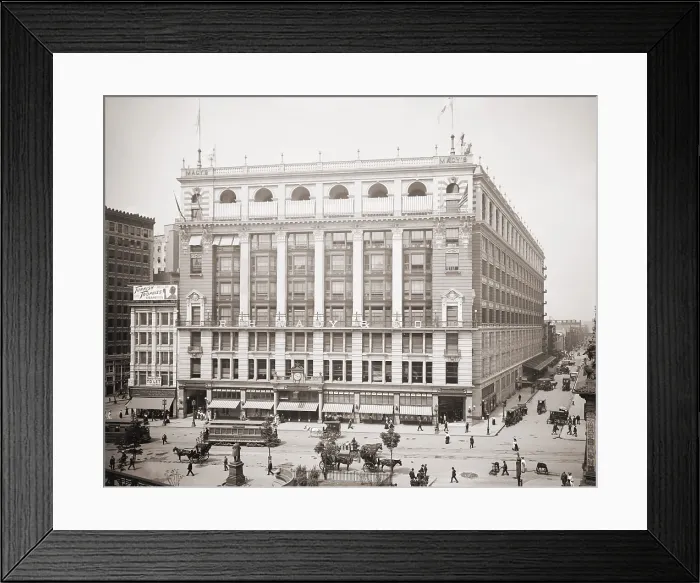 Framed Print : R.H. Macy and Company department store at Herald Square in New York City. 1905. (BSLOC_2010_18_103) Framed Print : R.H. Macy and Company department store at Herald Square in New York City. 1905. (BSLOC_2010_18_103)