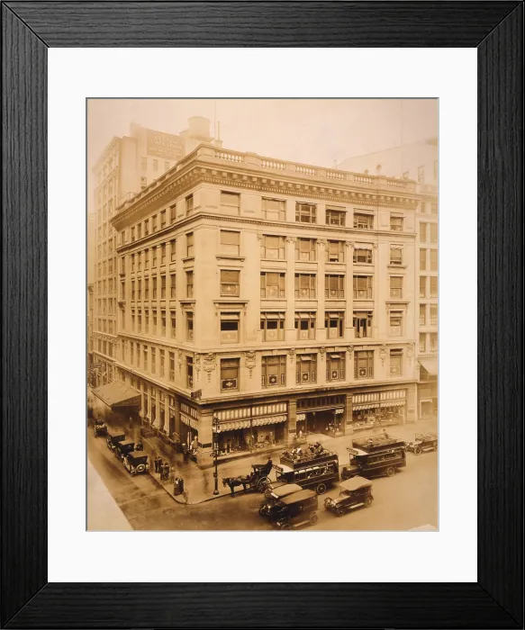 Framed Print : Best and Company department store at 5th Avenue and 35th Street New York City. Ca. 1917 photo by Irving Underhill. (BSLOC_2010_18_98)
