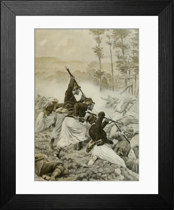 Framed Print : French Zouaves seizing a German trench during the first months of WW1. 1914. (BSLOC_2012_4_145) Framed Print : French Zouaves seizing a German trench during the first months of WW1. 1914. (BSLOC_2012_4_145)