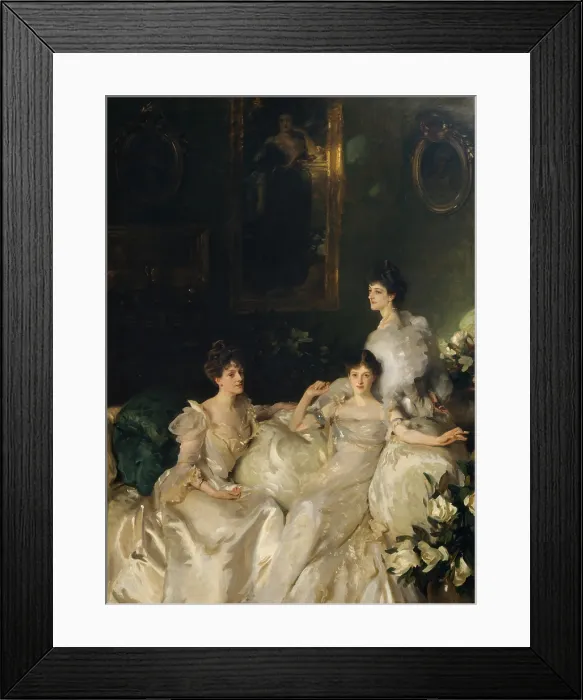 Framed Print : THE WYNDHAM SISTERS, by John Singer Sargent, 1897, American painting, oil on canvas. Lady Elcho, Mrs. Adeane, and Mrs Framed Print : THE WYNDHAM SISTERS, by John Singer Sargent, 1897, American painting, oil on canvas. Lady Elcho, Mrs. Adeane, and Mrs