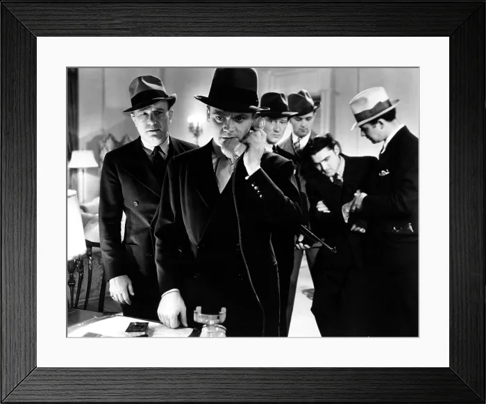 Framed Print : G-MEN, Robert Armstrong, James Cagney, Edward Pawley, 1935, on the telephone