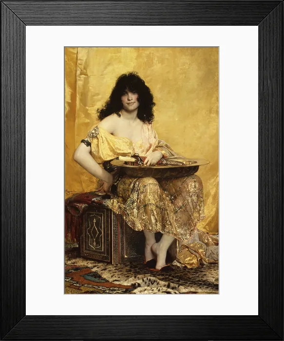 Framed Print : SALOME, by Henri Regnault, 1870, French painting, oil on canvas. The biblical Salome is depicted after she danced for her stepfather Herod