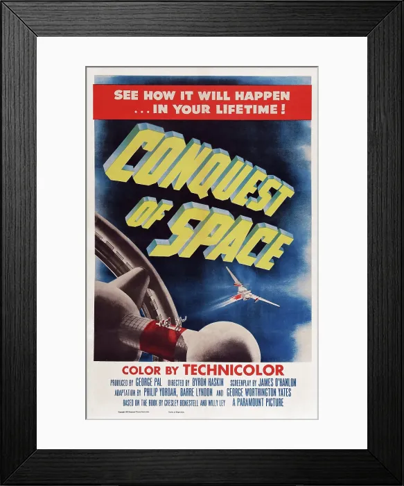 Framed Print : CONQUEST OF SPACE, US poster art, 1955 Framed Print : CONQUEST OF SPACE, US poster art, 1955