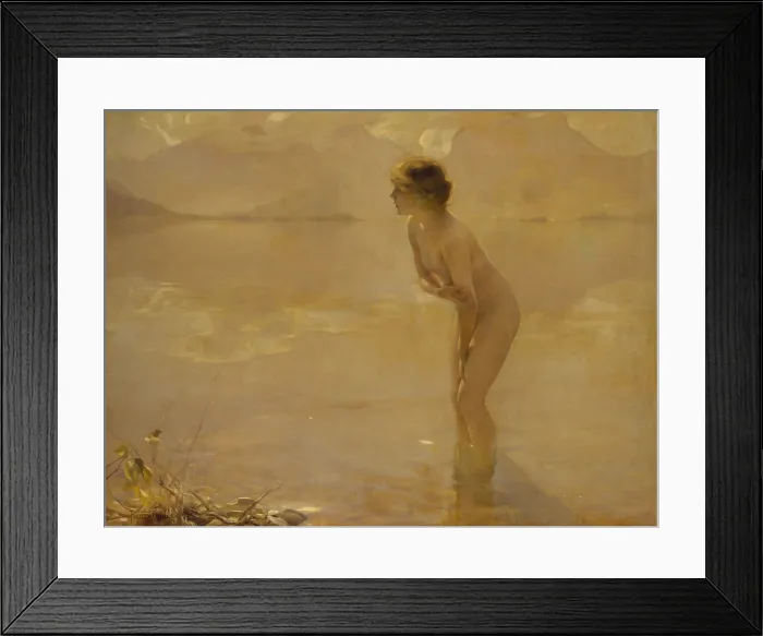 Framed Print : SEPTEMBER MORN, by Paul Chabas, 1912, French realist painting, oil on canvas