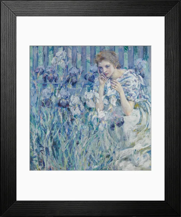 Framed Print : FLEUR DE LIS, by Robert Reid, c. 1895-1900, American painting, oil on canvas. Reid studied in Paris from 1885-89 before establishing himself as a portraitist in New York City Framed Print : FLEUR DE LIS, by Robert Reid, c. 1895-1900, American painting, oil on canvas. Reid studied in Paris from 1885-89 before establishing himself as a portraitist in New York City