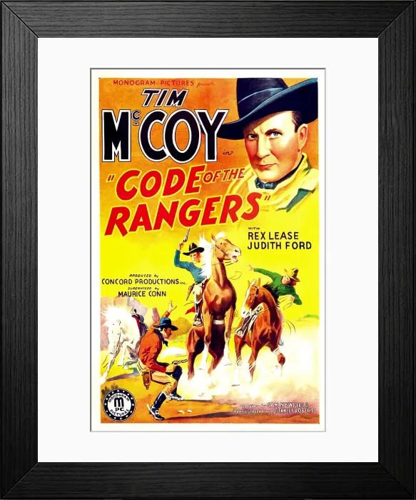 Framed Print : CODE OF THE RANGERS, top right: Tim McCoy, 1938 Framed Print : CODE OF THE RANGERS, top right: Tim McCoy, 1938