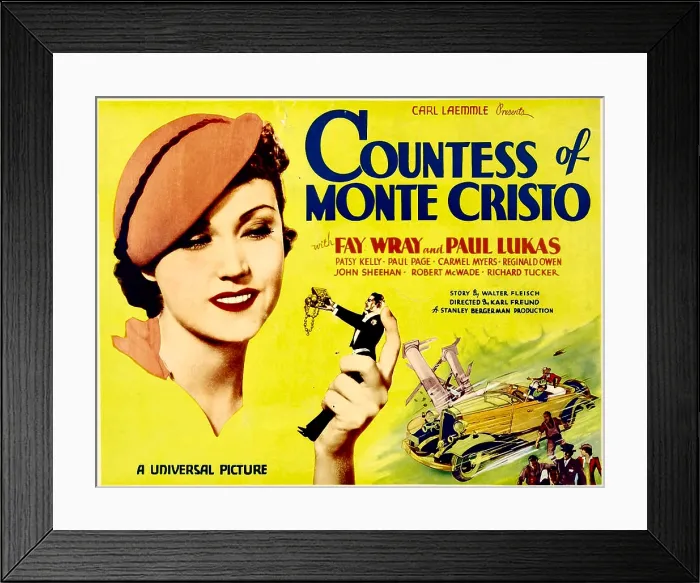 Framed Print : COUNTESS OF MONTE CRISTO, from left: Fay Wray, Paul Lukas, 1934 Framed Print : COUNTESS OF MONTE CRISTO, from left: Fay Wray, Paul Lukas, 1934