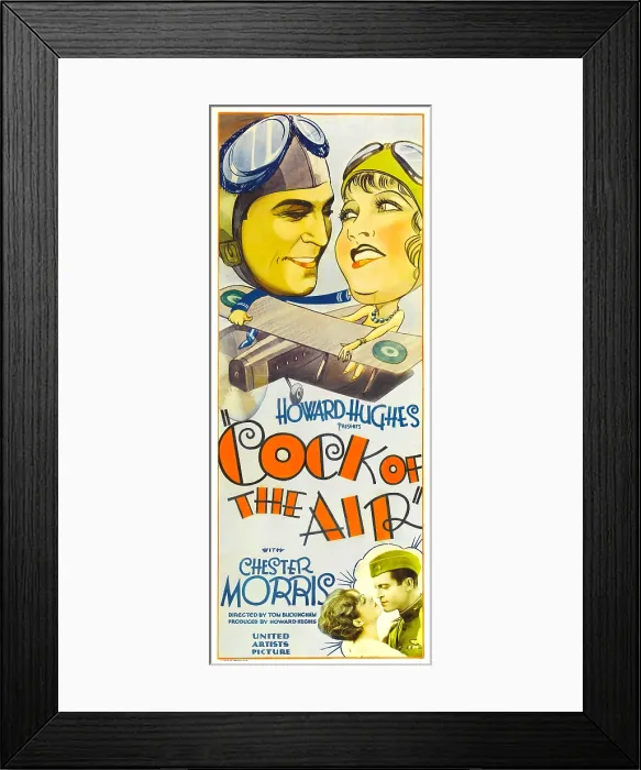 Framed Print : COCK OF THE AIR, top from left: Chester Morris, Billie Dove, bottom from left: Billie Dove, Chester Morris on insert poster, 1932