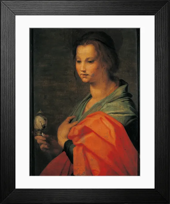 Framed Print : Half figure of Mary Magdalene, by Andrea DAgnolo known as Andrea del Sarto, 16th Century, oil on panel, cm 55 x 41 - Italy, Lombardy, Milan, Brera art gallery. All Framed Print : Half figure of Mary Magdalene, by Andrea DAgnolo known as Andrea del Sarto, 16th Century, oil on panel, cm 55 x 41 - Italy, Lombardy, Milan, Brera art gallery. All