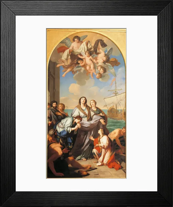 Framed Print : Departure of St Paula of Rome to the Holy Land, by Giuseppe Bottani, 17th Century, oil on rounded canvas, cm 410 x 231 - Italy, Lombardy, Milan, Brera art gallery. All Framed Print : Departure of St Paula of Rome to the Holy Land, by Giuseppe Bottani, 17th Century, oil on rounded canvas, cm 410 x 231 - Italy, Lombardy, Milan, Brera art gallery. All
