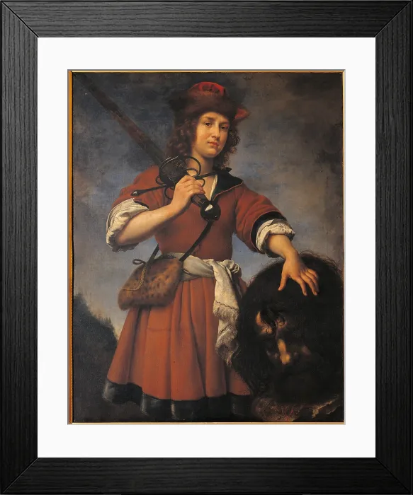Framed Print : David with the Head of Goliath, by Carlo Dolci, 17th Century, oil on canvas, cm 130 x 102 - Italy, Lombardy, Milan, Brera Art Gallery. All Framed Print : David with the Head of Goliath, by Carlo Dolci, 17th Century, oil on canvas, cm 130 x 102 - Italy, Lombardy, Milan, Brera Art Gallery. All