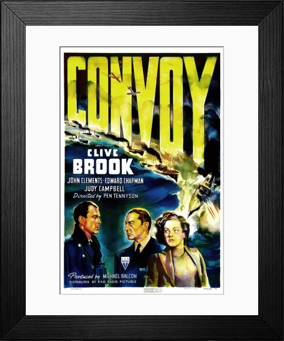 Framed Print : CONVOY, British poster, from left: John Clements, Clive Brook, Judy Campbell, 1940